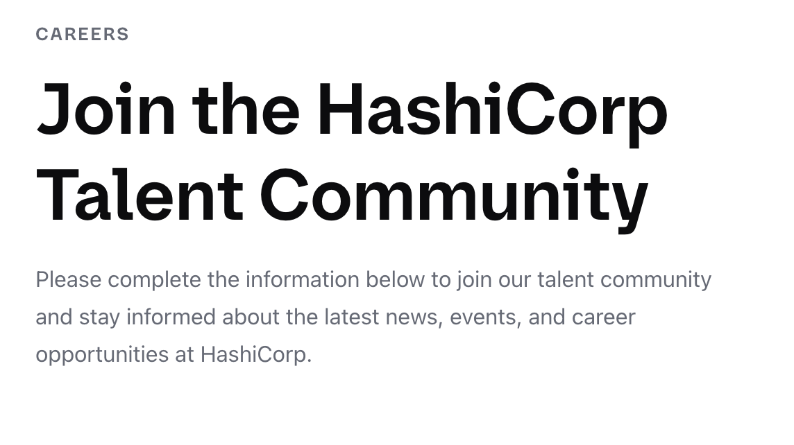 Join our Talent Community Text